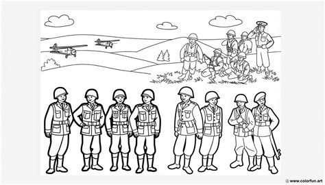 Coloriage De Soldats Militaires T L Charger Ou Imprimer Gratuitement