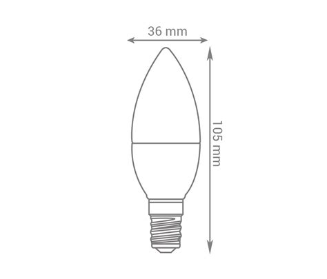 Lampada LED Vela 2w Branco Quente 2400k Filamento Sem Bico LP 31842