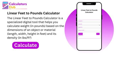 Linear Feet to Pounds Calculator