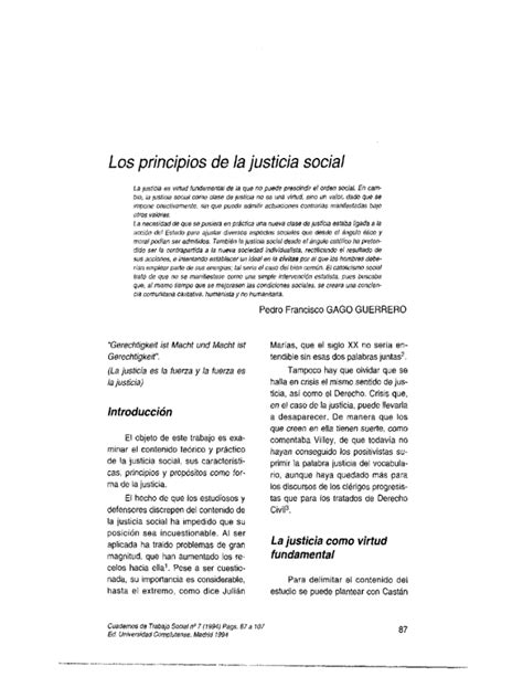 Los Principios De La Justicia Social