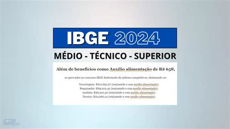 Concurso Ibge Edital Vagas Para N Veis M Dio T Cnico E