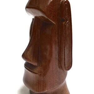 Vintage Carved Moai Head Sculpture Easter Island Totem | Etsy