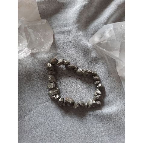 Pulseira De Pirita Bruta Pedra Da Prosperidade Shopee Brasil