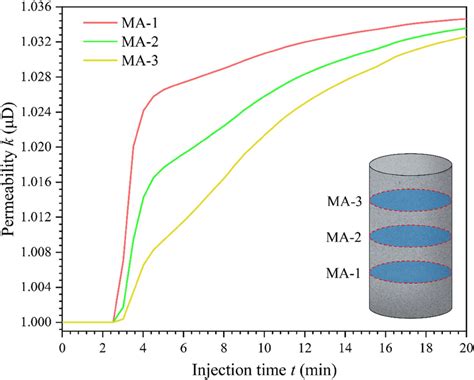 Permeability Evolution At Different Locations Under Triaxial Stress