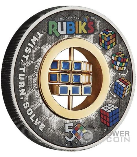 Rubik Cube Jubil Um Oz Silber M Nze Tuvalu