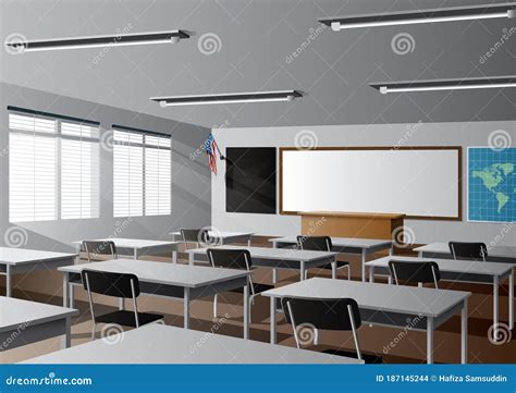 Classroom Vector Illustration Decorative Design Stock Vector Illustration Of Education