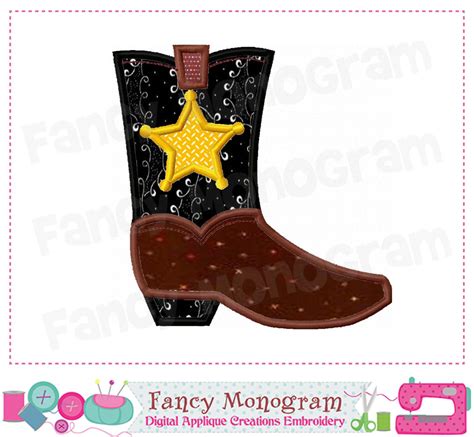 Cowboy Boot Applique Cowboy Boot Design Cowboy Design - Etsy | Cowboy ...