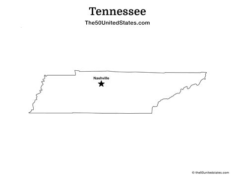 Free Printable State Map Of Tennessee With Cities Labeled The 50 United States Us State