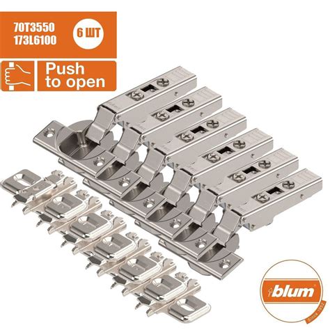 Петля мебельная без пружины BLUM 70T3550 CLIP TOP накладная без