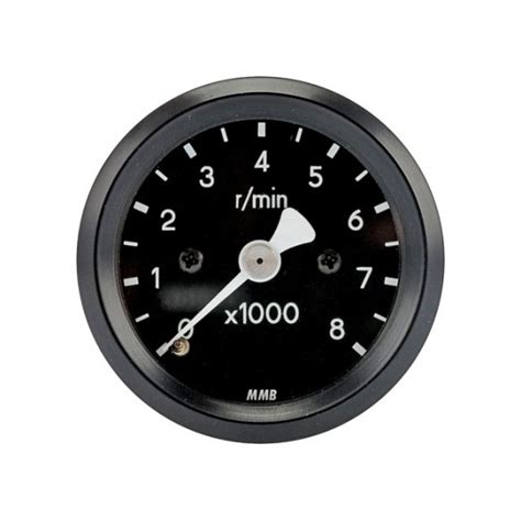 MMB 48mm Ultra Mini Tachometer Basic 8000RPM Black Aftermarket Cu