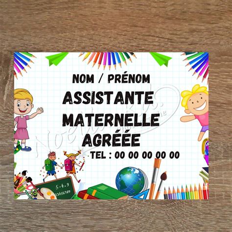 Pancarte Assistante Maternelle Personnalisable Nounou Pancarte