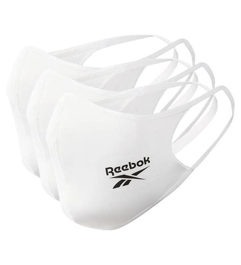 Reebok Face Mask Small 3 Pack White Cheap Delivery