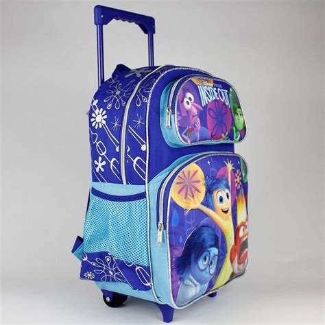 Pixar S Inside Out Pink And Purple Full Size Rolling Backpack 16in