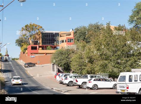 WINDHOEK NAMIBIA JUNE 15 2017 A Street Scene With Buildings And