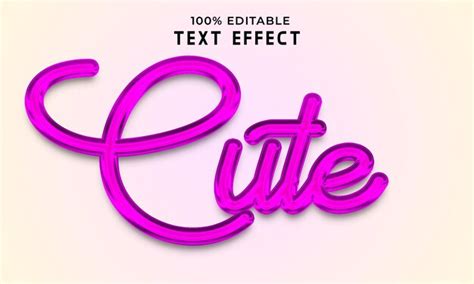 Premium Psd Cute 3d Editable Text Effect With Background Premium Psd