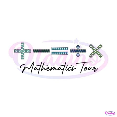 The Mathematics Tour Ed Sheeran Concert Svg Digital File