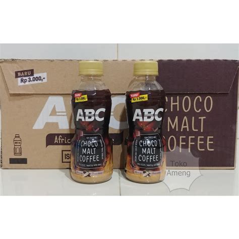 Jual ABC Choco Malt Coffee Botol 200ml 1 Dus 24 Pcs Shopee Indonesia