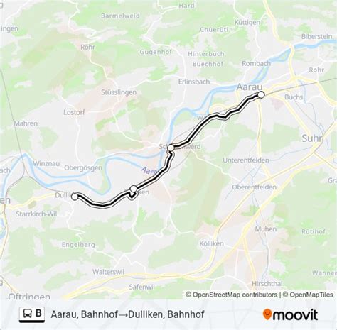 B Route Schedules Stops Maps Aarau BahnhofDulliken Bahnhof