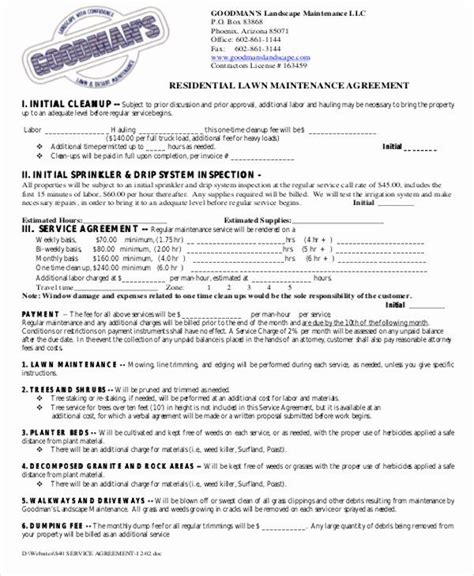 Printable Tree Removal Contract Template