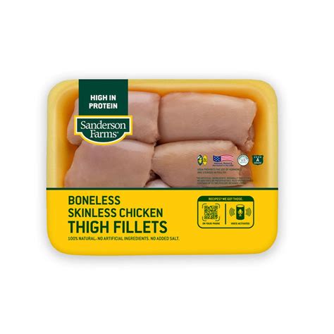 Sanderson Farms 100 Natural Boneless Skinless Chicken Thigh Fillets 1 Lb Delivery Or Pickup