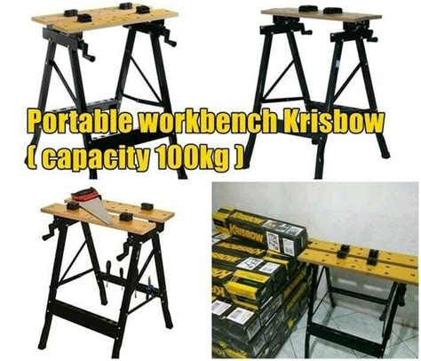 Jual Portable Workshop Work Bench Original Krisbow Meja Kerja Gergaji