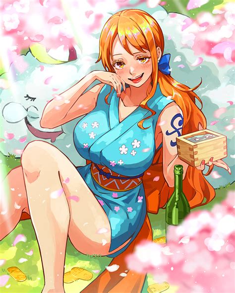 Nami And Zeus One Piece Drawn By Moroi Danbooru