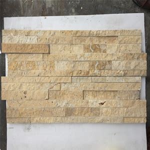 Yellow Limestone Ledgestone Panel Walling Cladding From China