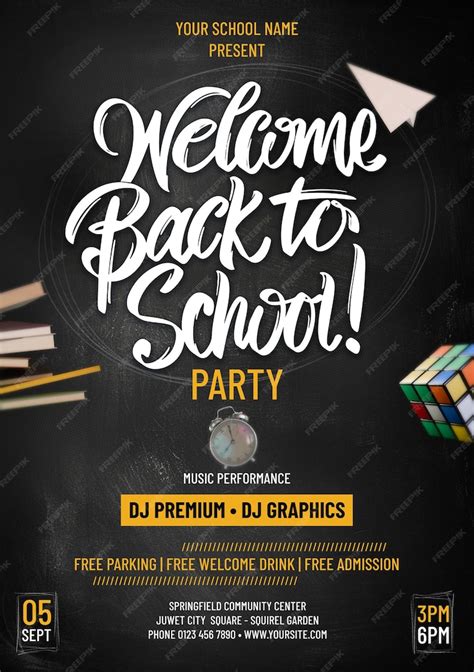 Premium PSD | A poster for welcome to school with a poster for welcome ...