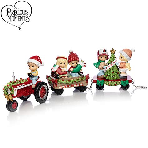 Precious Moments Merry Christmas Farmall Hayride Hand-Painted Figurine ...