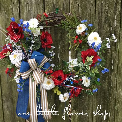 Memorial Day Wreath Fourth Of July Wreath For Front Door Etsy