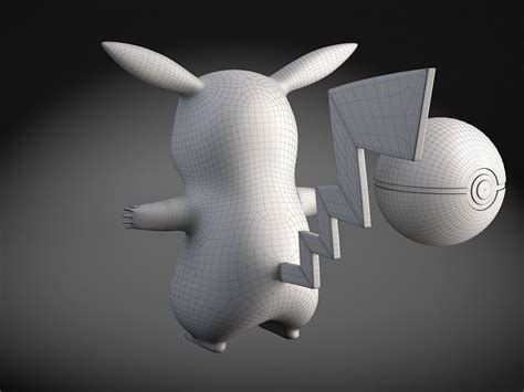 D Model Pikachu Pokemon Rigged Vr Ar Low Poly Rigged Cgtrader