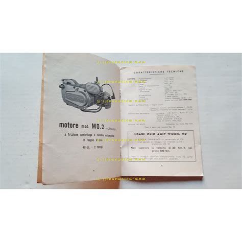 Morini Franco Motore Mo Manuale Uso Originale Owner S Manual