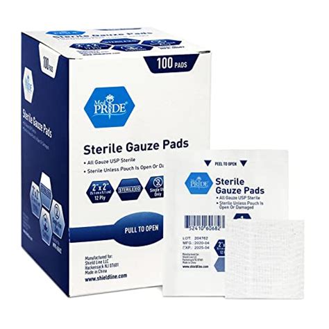 Medpride 2 X 2 Sterile Gauze Pads For Wound Dressing 100 Pack