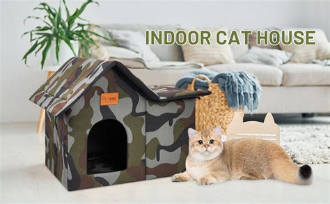 Cat House For Outdoor Winterproof Waterproof And Warm Pet House