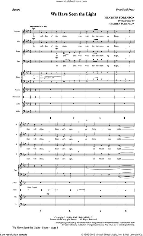 We Have Seen The Light Sheet Music Complete Collection For Orchestraband