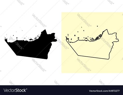 abu dhabi map united arab emirates asia filled vector image