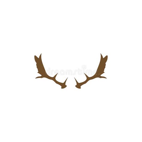 Deer Antlers Logo Template Illustration Design Stock Vector