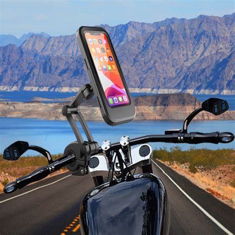 Bicycle Motorcycle Phone Mount Aluminum Alloy Bike Phone Holder With