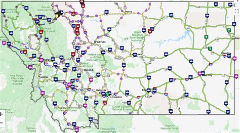 Montana Road Conditions Map - Keith N Olivier