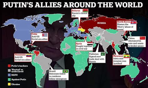 Map Putins Allies Around The World Rmapporn