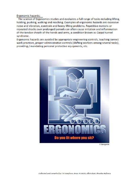 Ergonomic Hazard | PDF