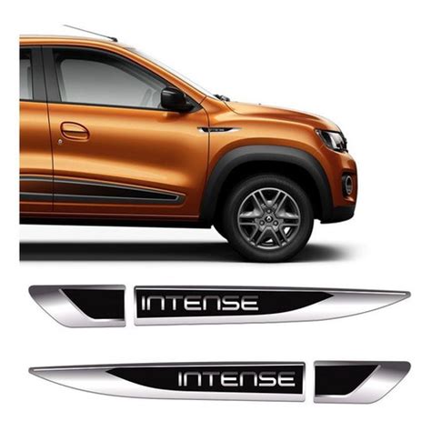 Aplique Lateral Kwid Intense 2018 2019 2020 Emblema Resinado Shopee