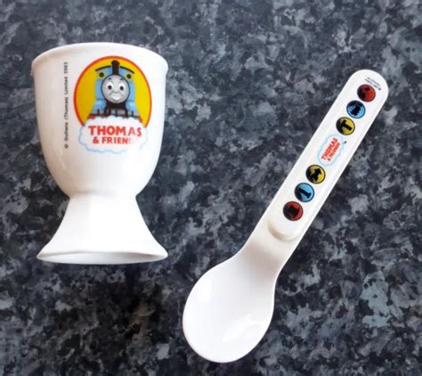 Thomas The Tank Engine Friends Ceramic Egg Cup And Plastic Spoon