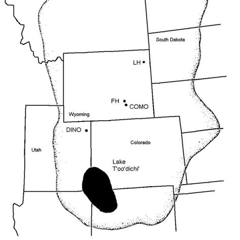 1. Map of the westernmost distribution of the Morrison Formation, also... | Download Scientific ...