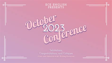 Fall 2023 Conference | ECE English