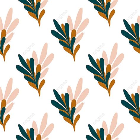 Abstract Vintage Leaf Seamless Pattern For Fabric Design Background