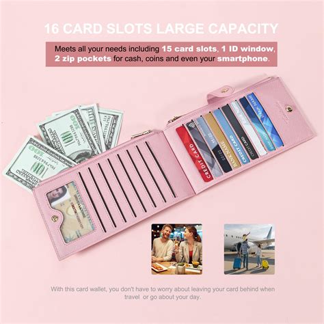 Snapklik Travelambo Womens Wallet Rfid Blocking Bifold Multi Card