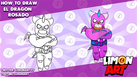 How To Draw El Dragon Rosado 🐲 Brawl Stars New Skin Step By Step