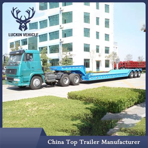 Axle Tons Heavy Duty Detachable Gooseneck Low Loader Lowboy Low