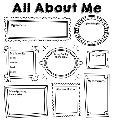 All About Me Poster All About Me Book All About Me Student Of The